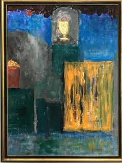 French Expressionist Abstract Oil Painting The Golden Chalice