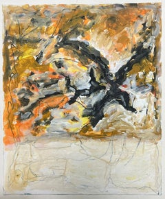 French Expressionist Abstract Painting Fiery Autumn Expressionist