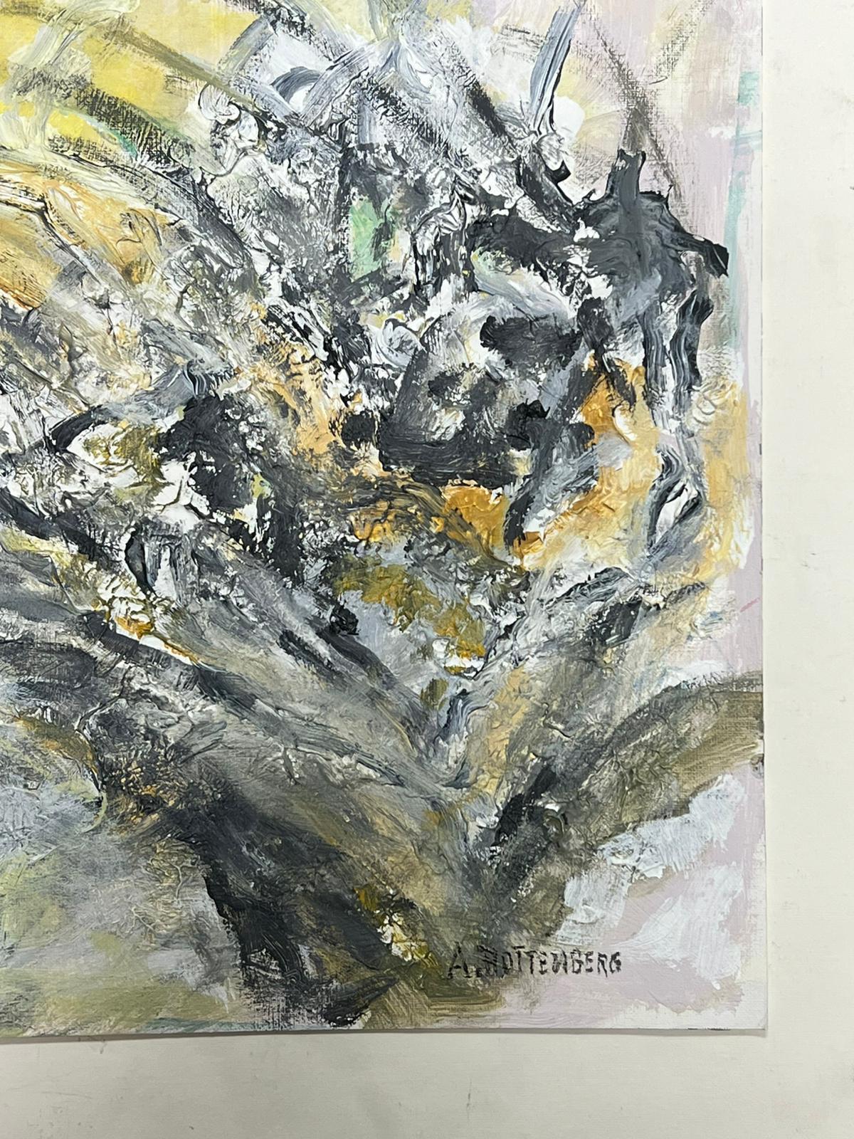 Pittura astratta espressionista francese Autunno infuocato Espressionista - Painting di Armand Rottenberg