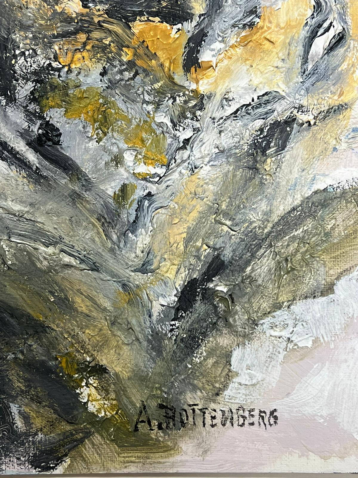 Pittura astratta espressionista francese Autunno infuocato Espressionista - Abstract Painting Marrone di Armand Rottenberg