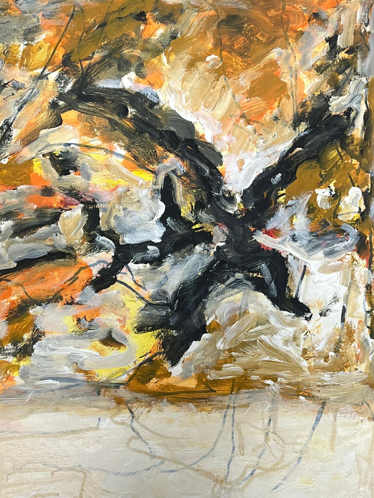Pittura astratta espressionista francese Autunno infuocato Espressionista in vendita 2