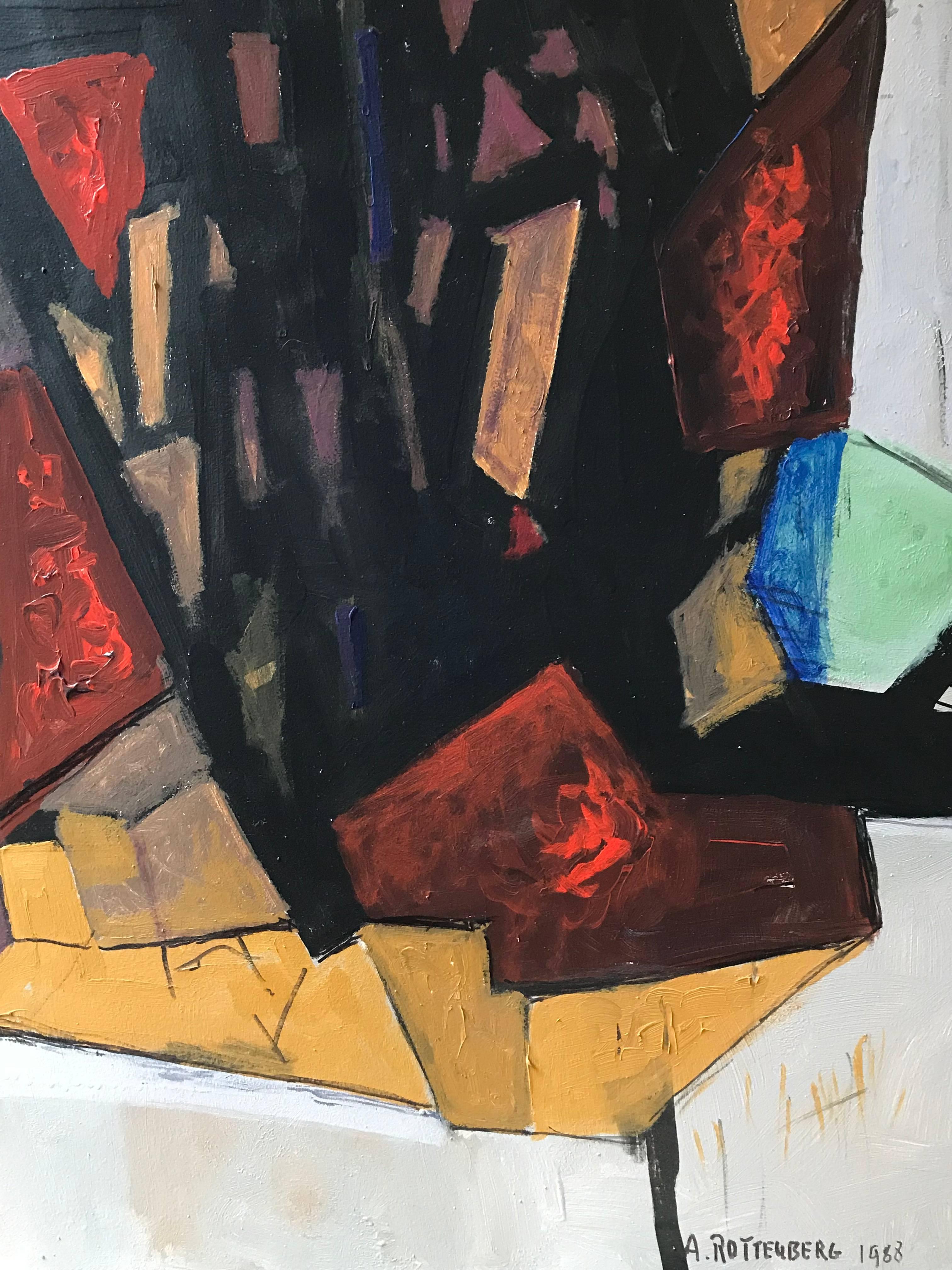 Enorme quadro cubista francese astratto a olio Greene & Greene & Greene in vendita 2