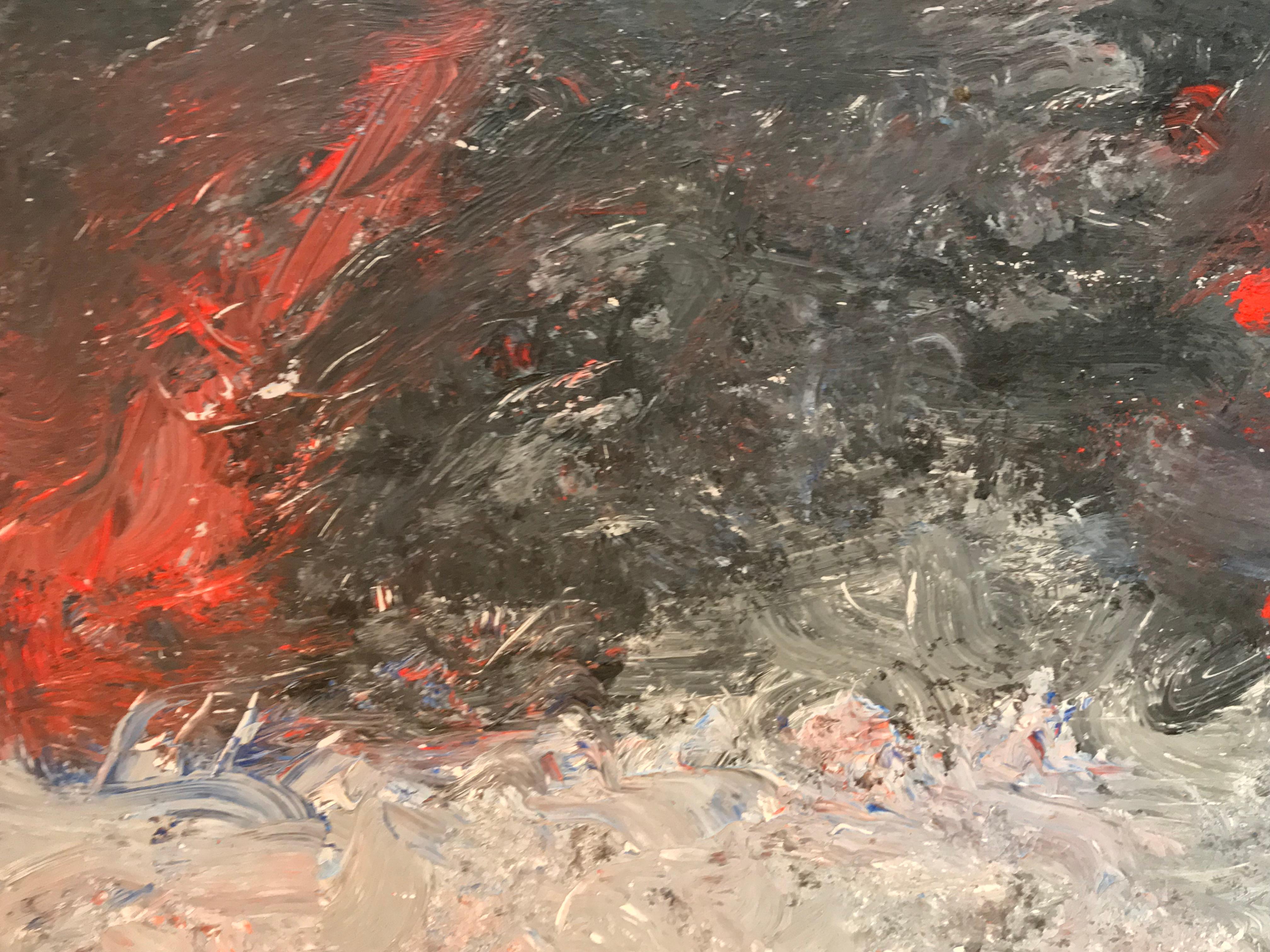 Composizione espressionista
di Armand Rottenberg (francese 1903-2000)
firmato nell'angolo inferiore, datato 1990
dipinto a olio su tavola, incorniciato

Incorniciato 28,5 x 17,5 pollici

Splendido dipinto ad olio originale dell'artista astratto (e