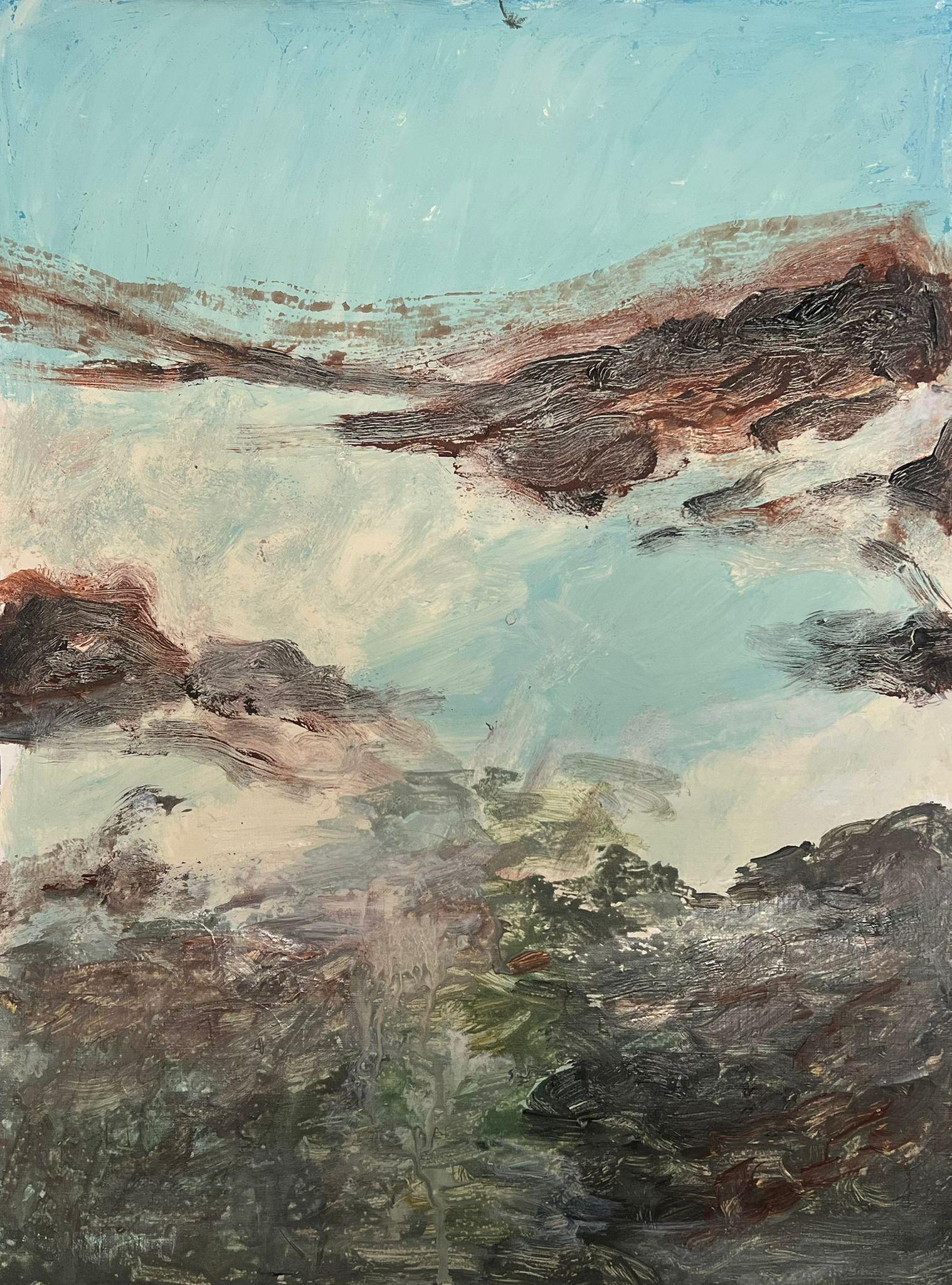 Landscape Painting de Armand Rottenberg - Reflejos Tranquilos Pintura Abstracta de Paisaje con Tono Suave