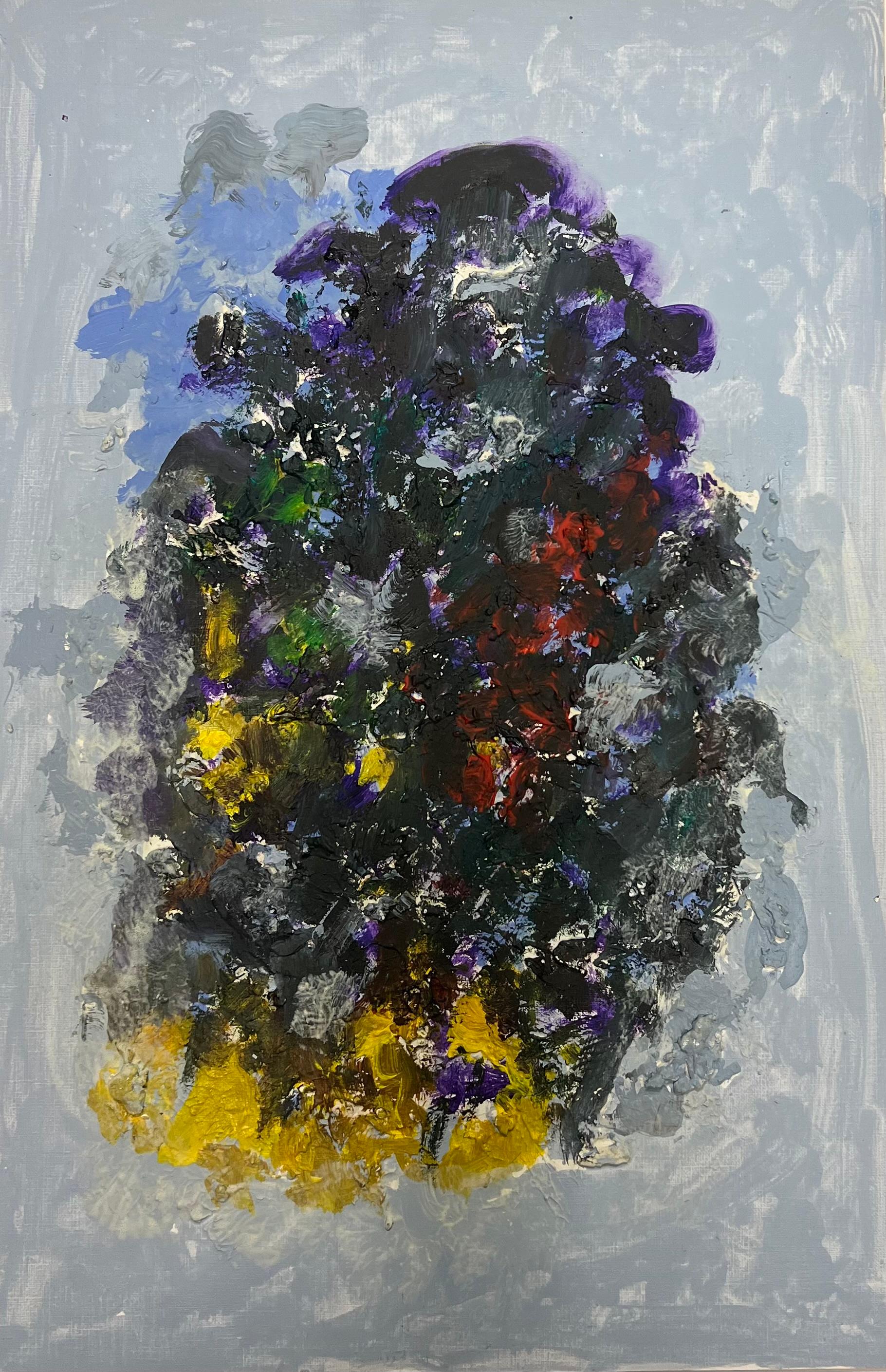 Landscape Painting de Armand Rottenberg - Composición floral abstracta con colores vivos y textura dinámica