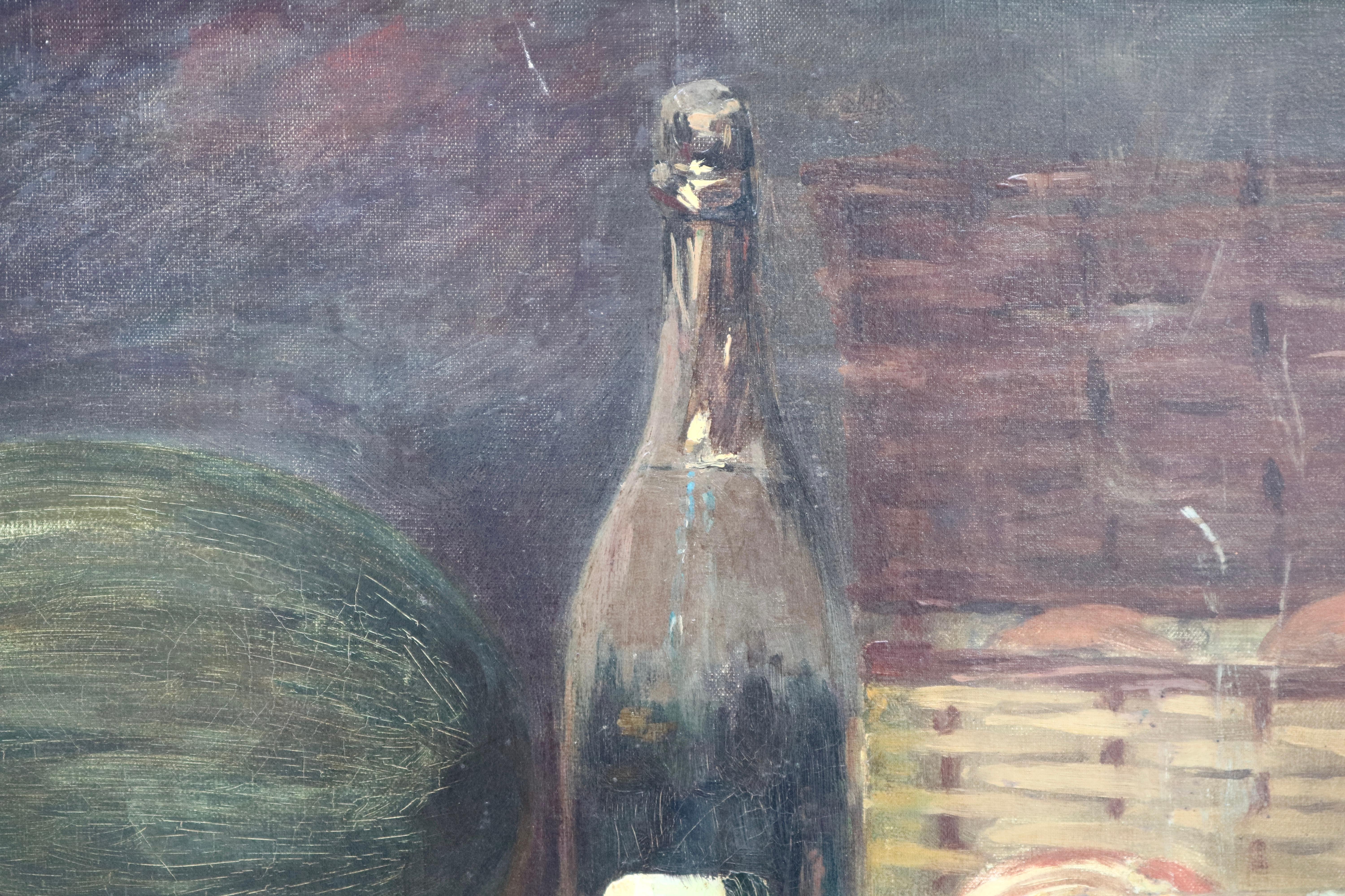 Armand Félix Abel Seguin
Still life oil on canvas 45x60 cm, with frame 95x110
Signed: F. Seguint he signature could be resolved with Armand Félix Abel Seguin.
Armand Félix Abel Seguin (15 aprile 1869, Parigi - 30 dicembre 1903, Châteauneuf-du-Faou)
