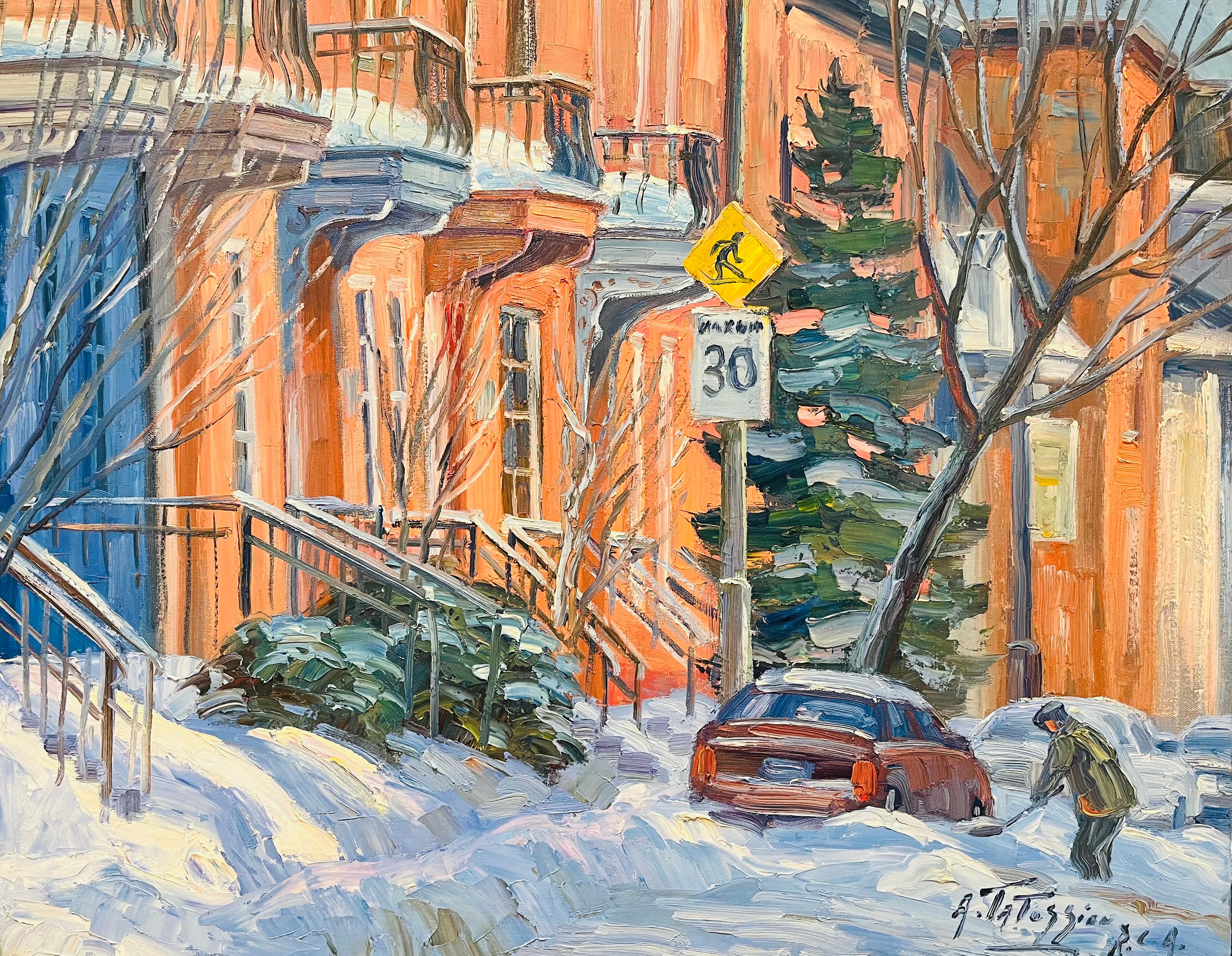 L'hiver a Montréal - Painting di Armand Tatossian