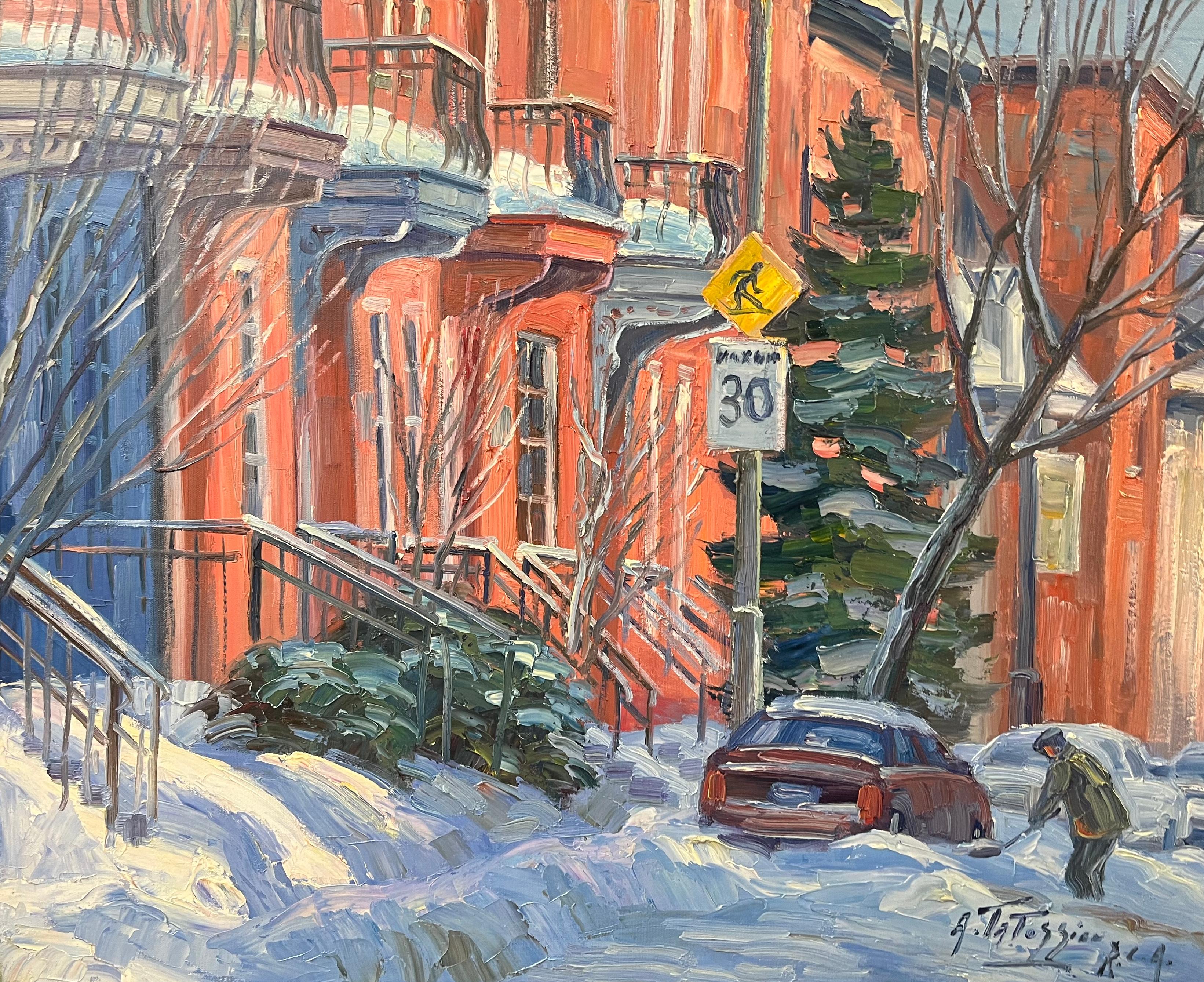Landscape Painting di Armand Tatossian - L'hiver a Montréal