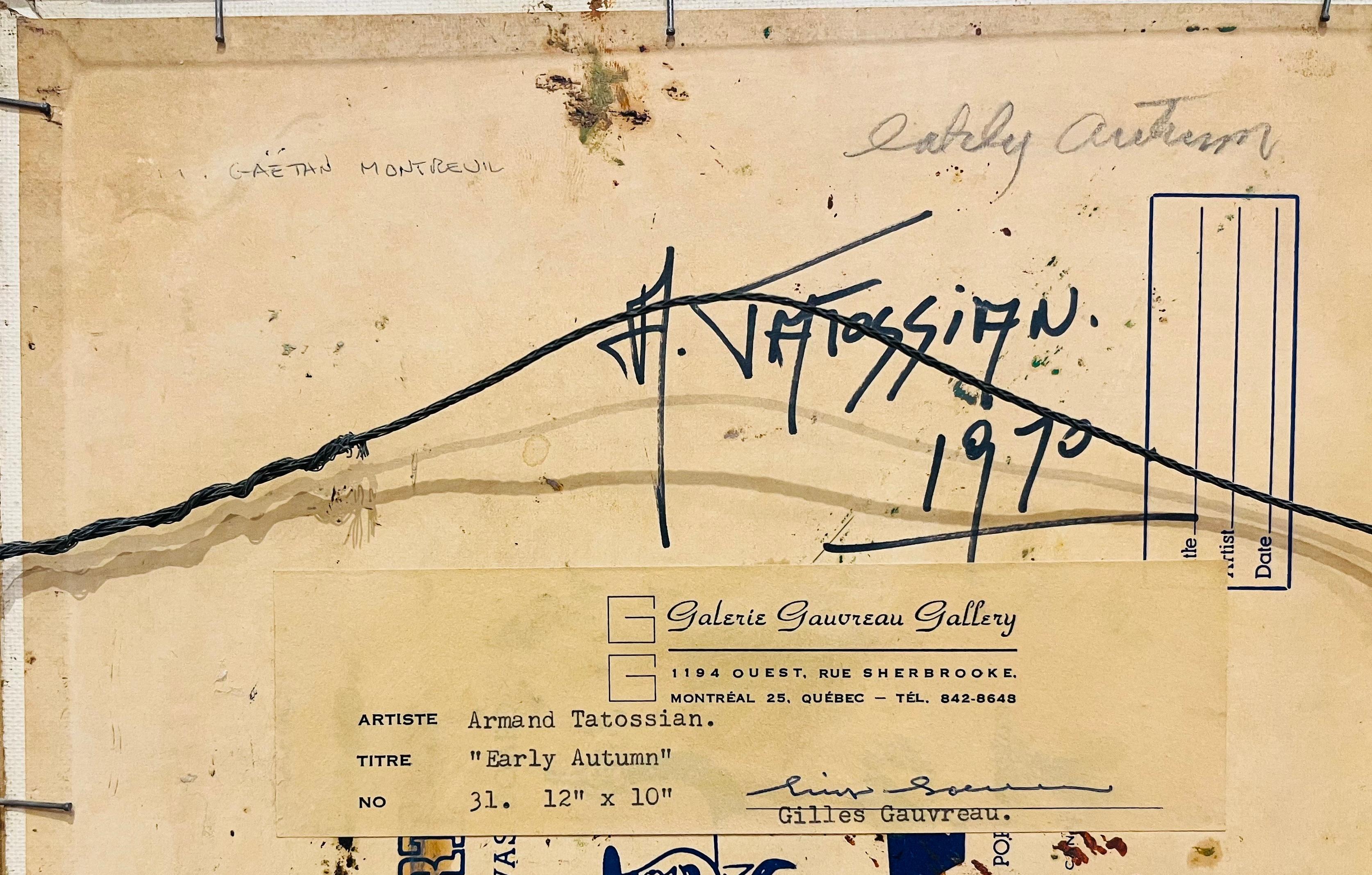 Quebec Frühherbst (Braun), Landscape Painting, von Armand Tatossian