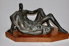 Lovers Woman And Man Nude Bronze Sculpture