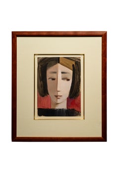 Armando Barrios, Rostro, 1971, Oil on paper, 26.5 x 19 cm, 10.4 x 7.4 in.