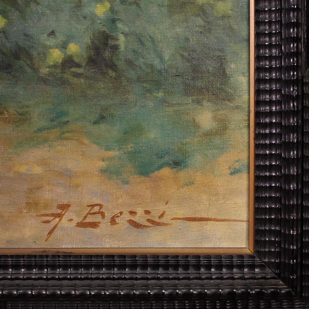 20. Jahrhundert Öl auf Leinwand Signiert A. Bezzi Landschaftsgemälde, 1920 im Angebot 1