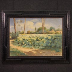 huile sur toile du 20e siècle signée A. Bezzi Peinture de paysage, 1920