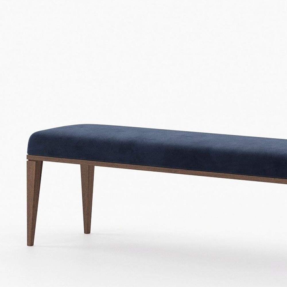 Hand-Crafted Armando Blue Bench For Sale