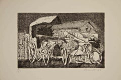 Clunker and Shack - Etching by Armando Buratti - 1965