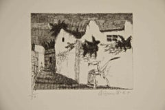Rome, Little Suburbs - Etching by Armando Buratti - 1965