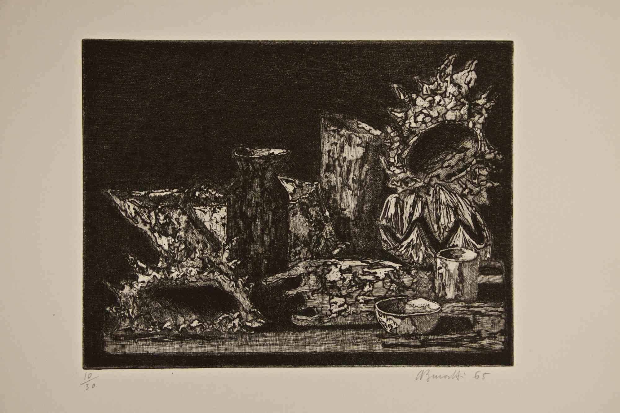 Firmato a mano e numerato. Edizione di 30 stampe.

Riferimento: Catalogo Battisti 18.

Armando Buratti (Roma, 1924) è un artista e pittore italiano. La sua prima mostra si tenne nel 1946 e da quel momento espose le sue opere in diverse occasioni,