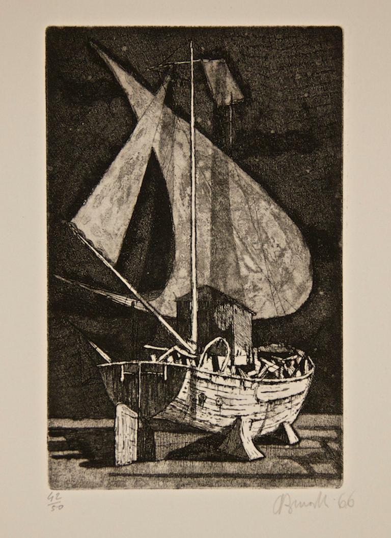 Firmado a mano y numerado. Edición de 50 ejemplares.

Referencia: Catálogo Battisti n.36.

Armando Buratti (Roma, 1924), es un artista y pintor italiano. Su primera exposición tuvo lugar en 1946, y a partir de ese momento expuso sus obras en varias
