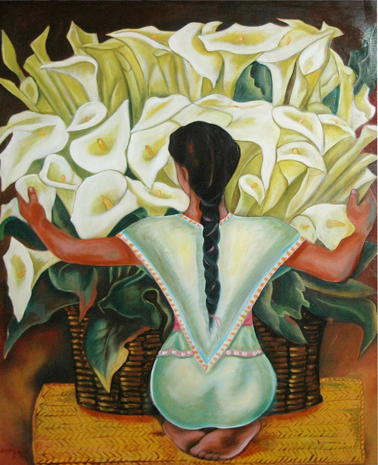 Armando Campero Figurative Painting - After Diego Rivera