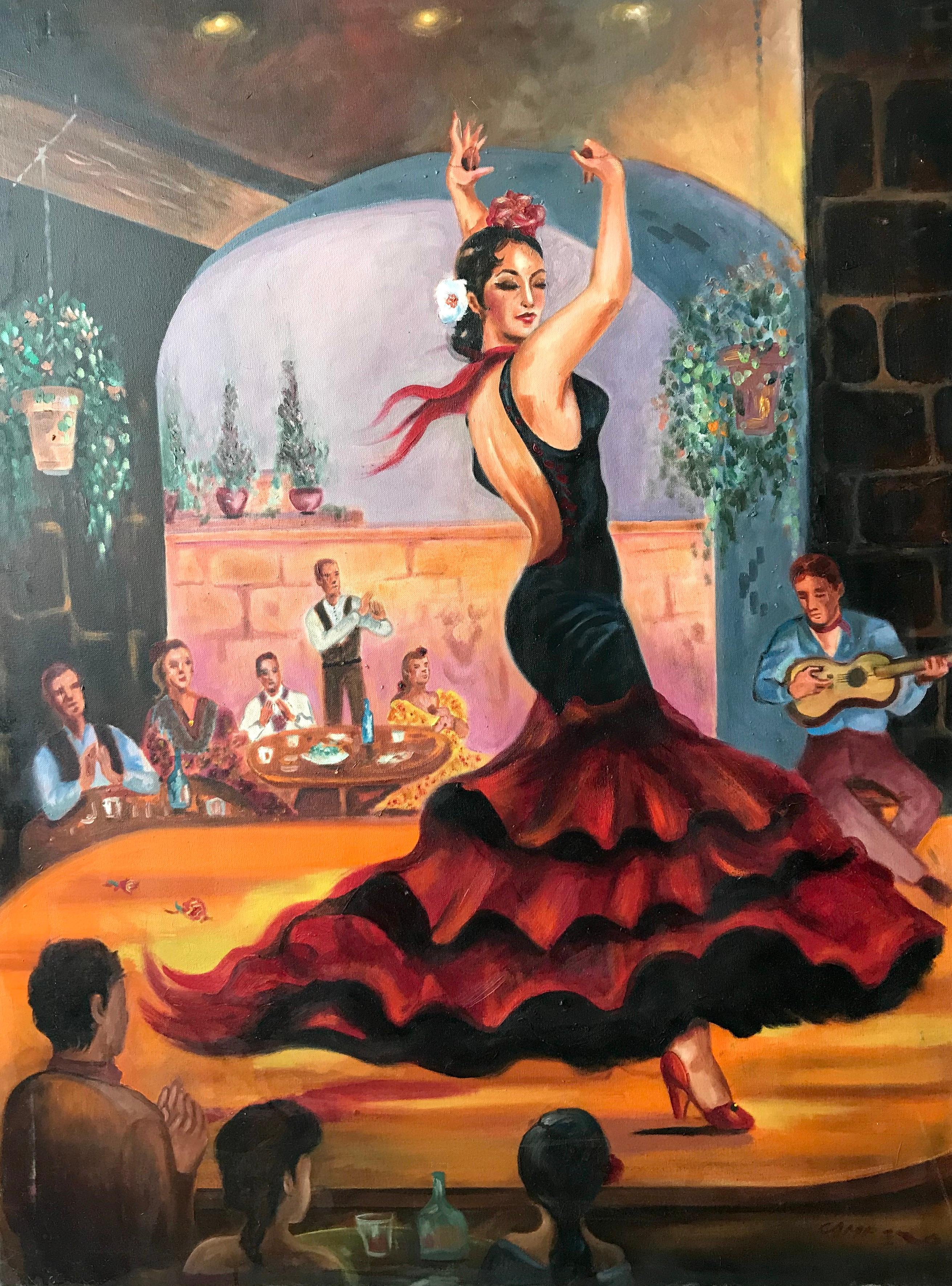Armando Campero Figurative Painting - Ballerina del Flamenco