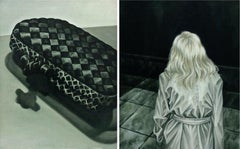 Two Paintings  from Horror Vacui II series. Figurative and still life 