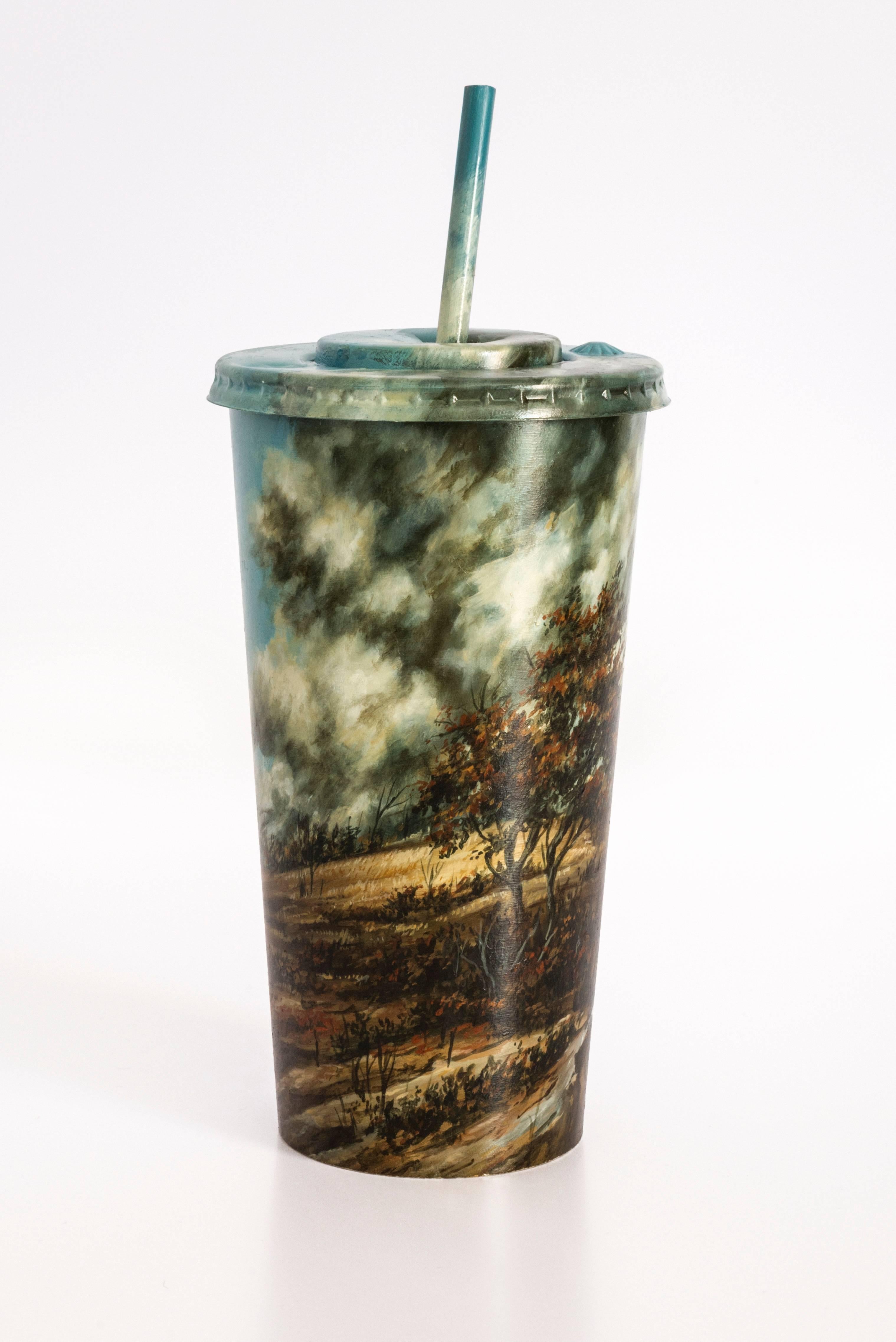 Untitled #1 from 'Biotá' series by Armando de la Garza
15 H x 9 cm. D
Oil Paint on Cardboard Cup
One of a kind 
Signed on base by the artist
__________________________________________________________________
The 'Biotá' series is a project in which,