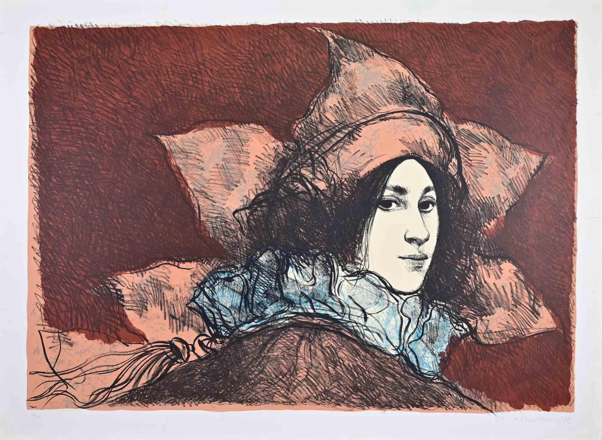 Portrait - Lithograph by Armando De Stefano - 1980s