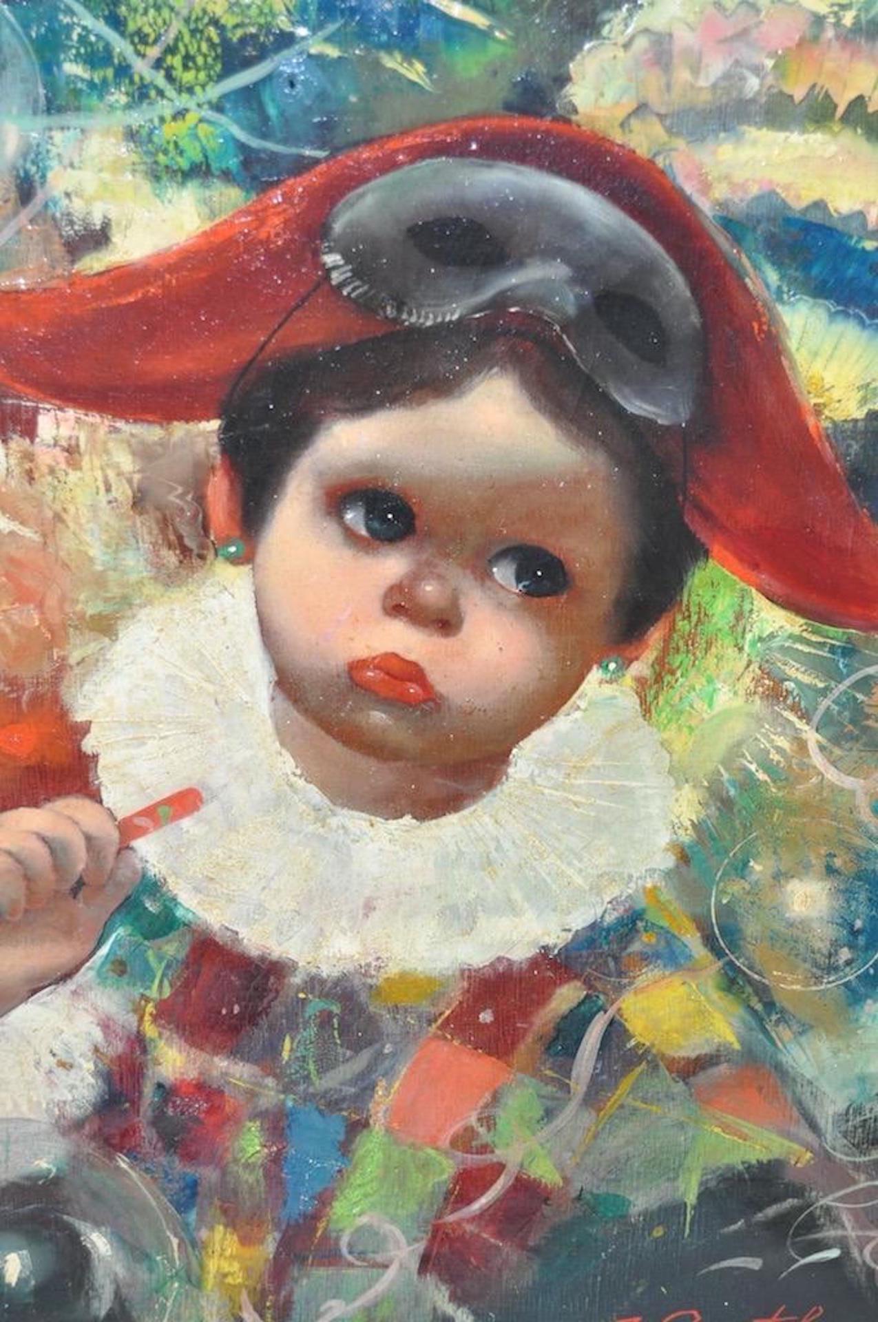 Young Harlequin - Painting by Armando GENTILINI