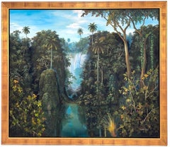 Waterfall In The Jungle Large Oil