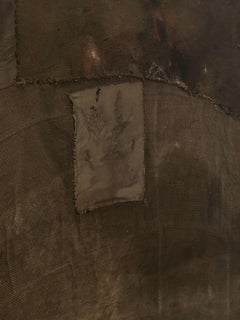 Mixed Fabric Composition with Expressive Seams in Earthy greens, 2024