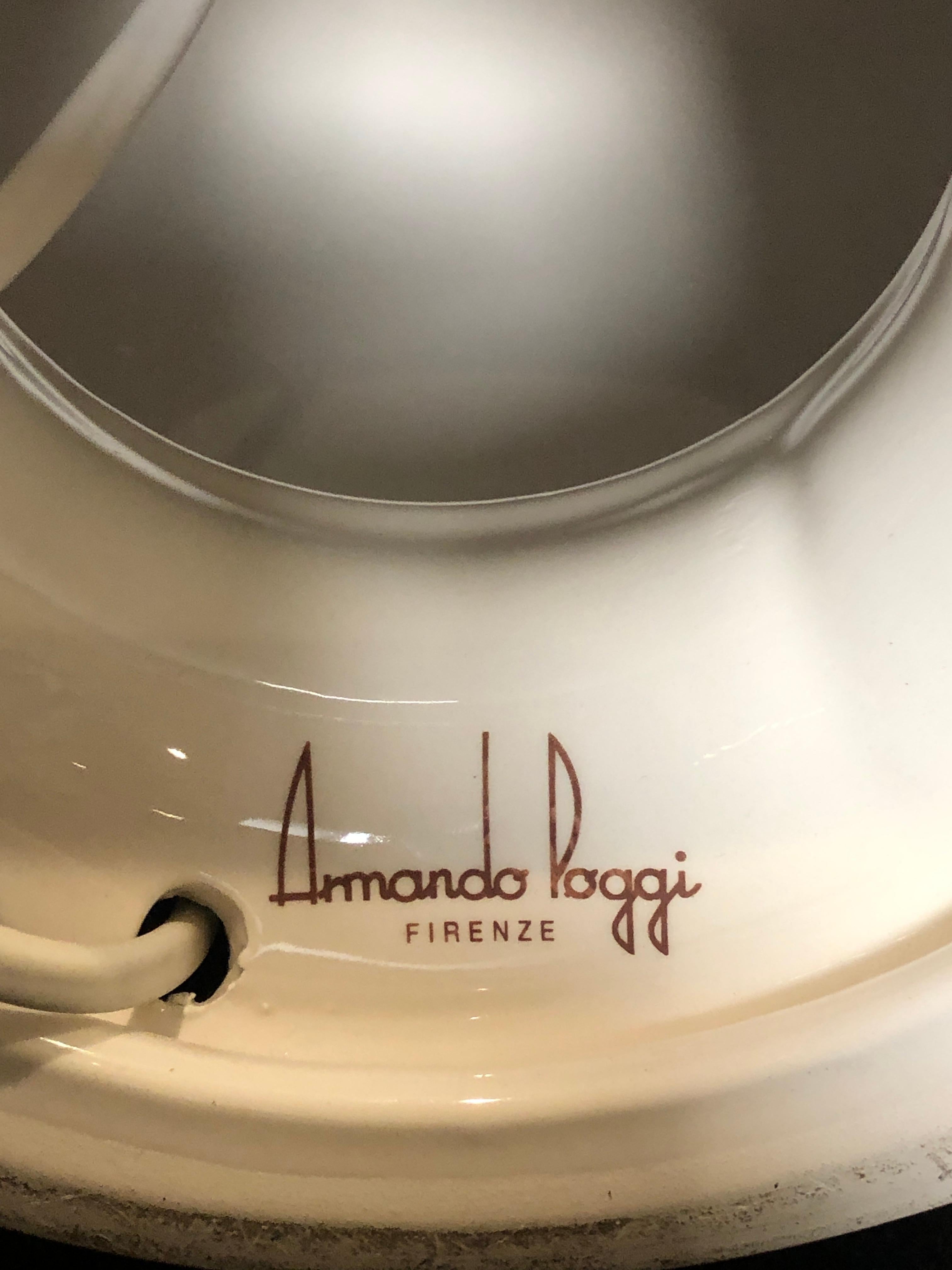 Hand-Painted Armando Poggi Firenze Ceramic Lamp