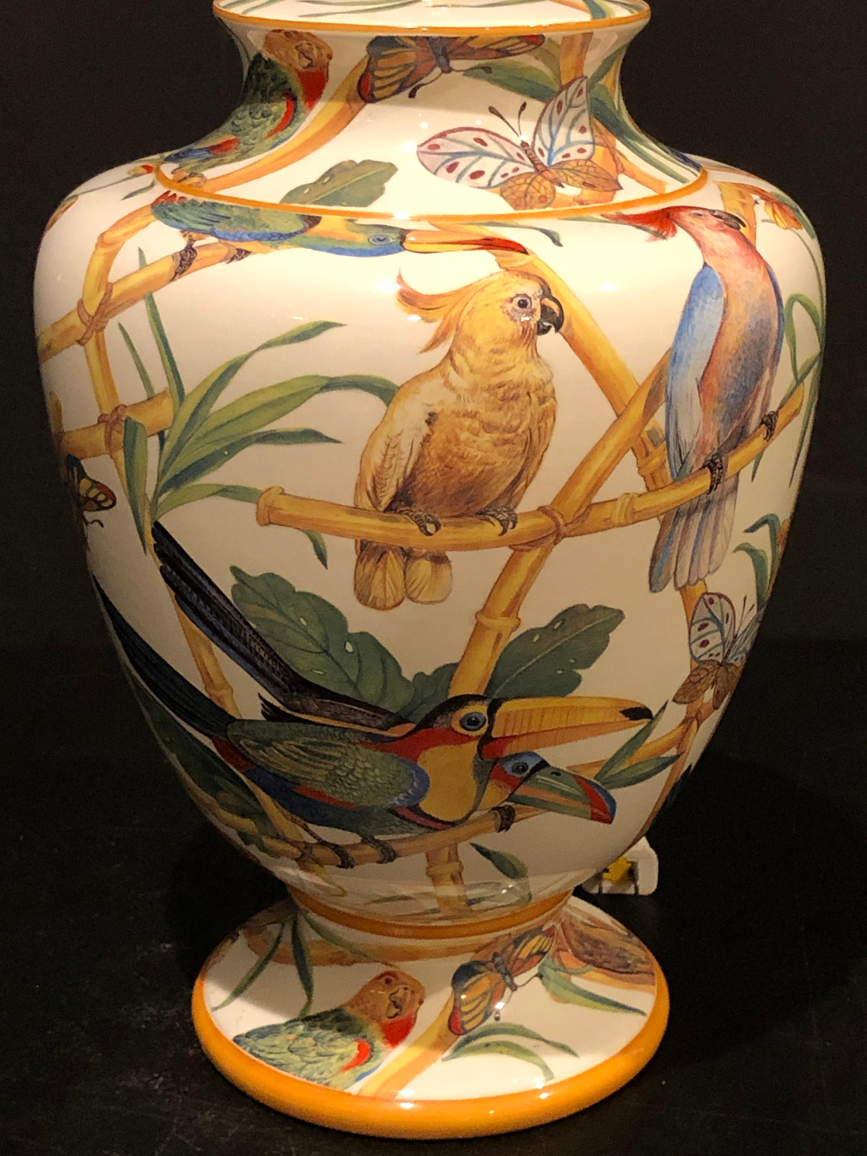 Armando Poggi Firenze Ceramic Lamp In Good Condition In Norwood, NJ