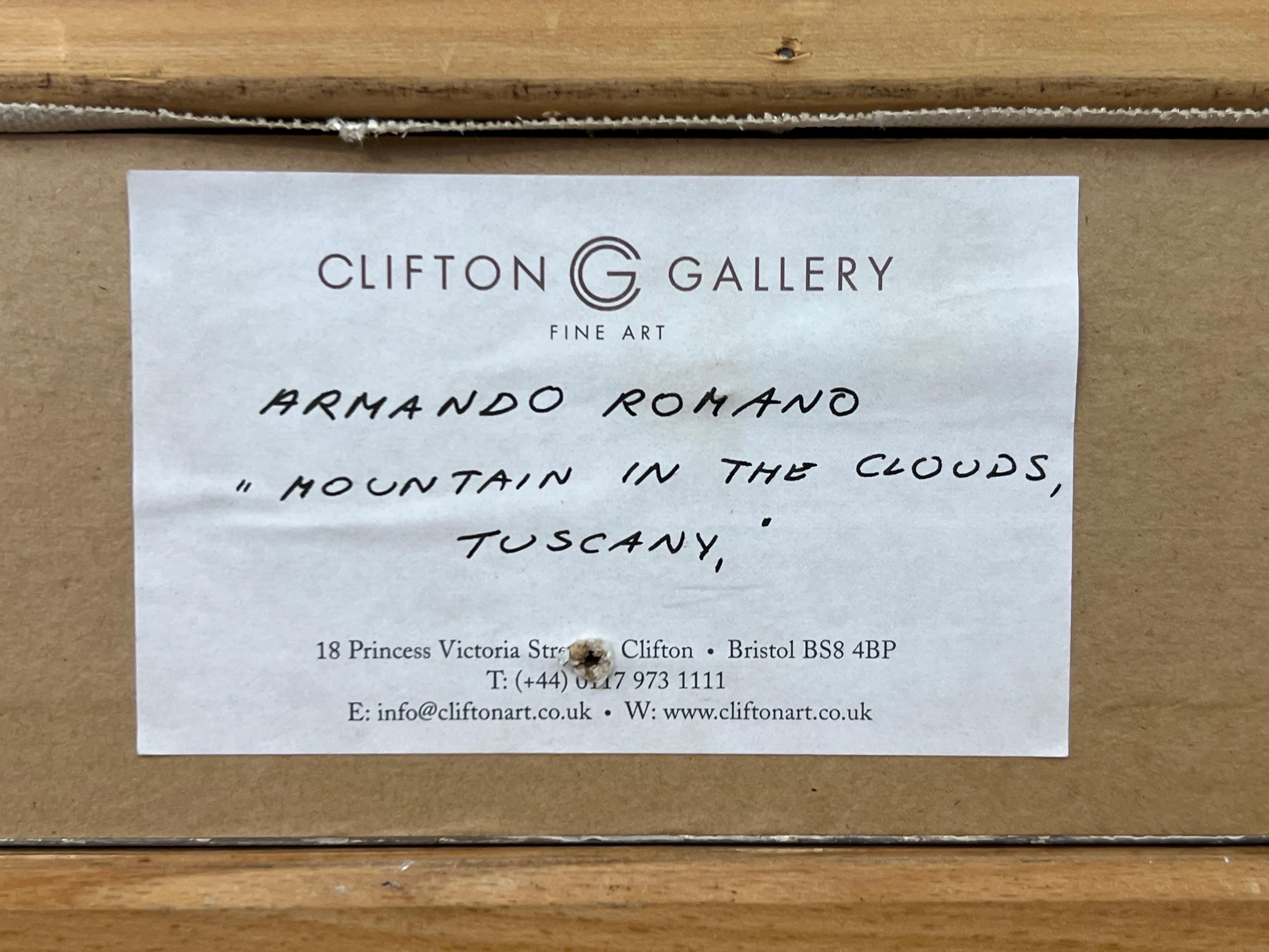 Mountains in the Clouds in Tuscany Italy by 20th Century Italian Artist For Sale 5