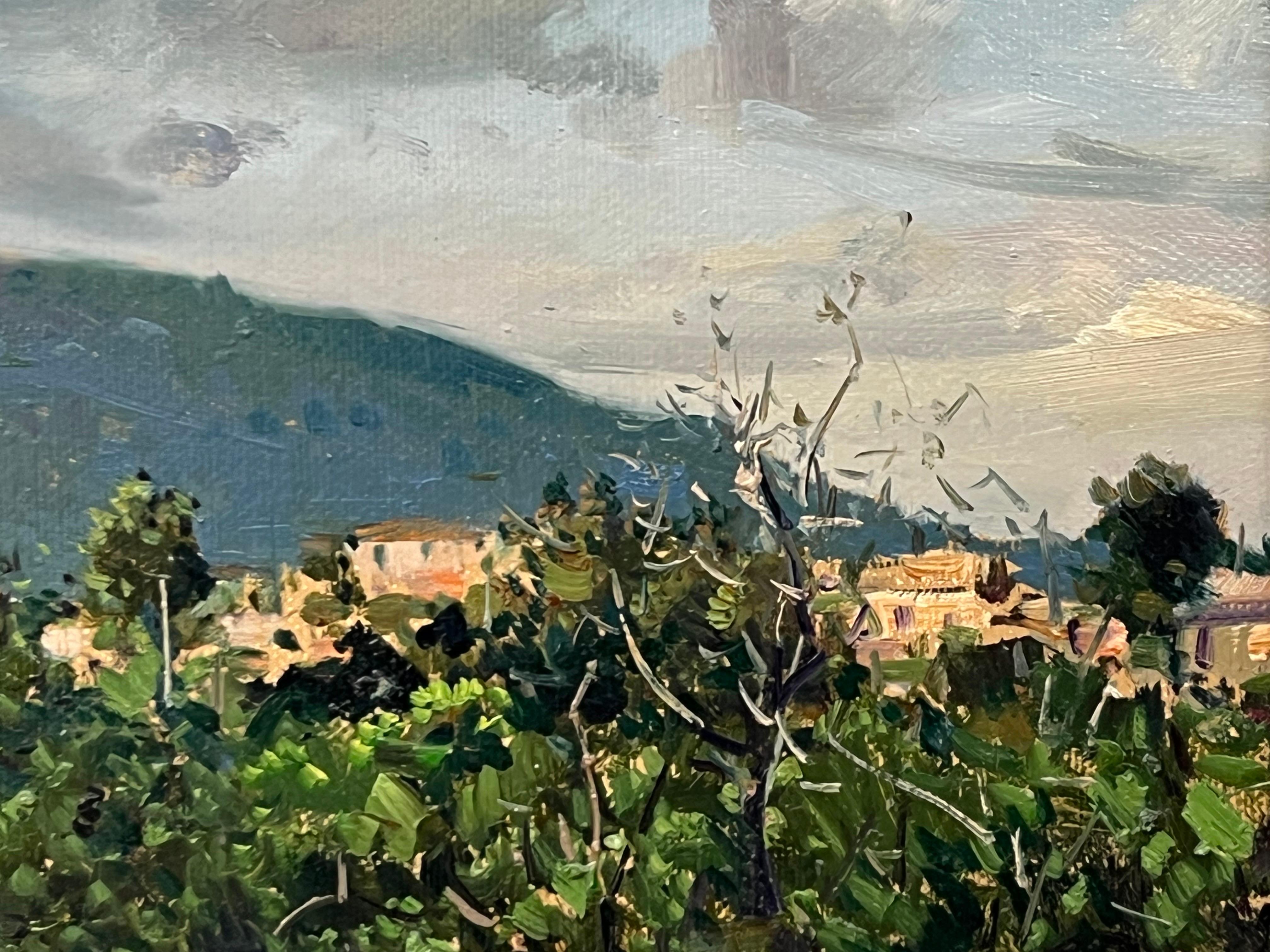 Mountains in the Clouds in Tuscany Italy by 20th Century Italian Artist For Sale 6