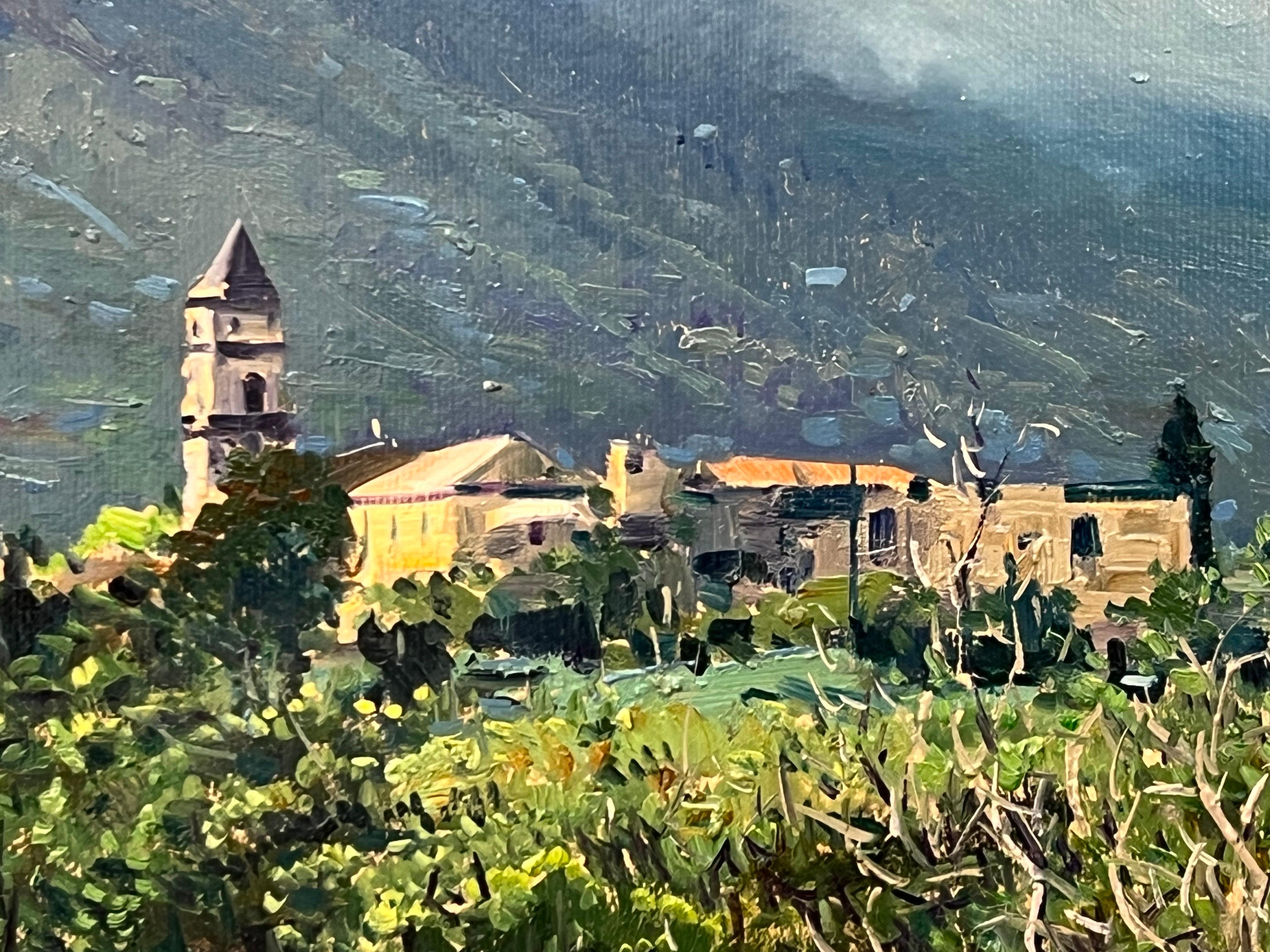 Mountains in the Clouds in Tuscany Italy by 20th Century Italian Artist For Sale 7