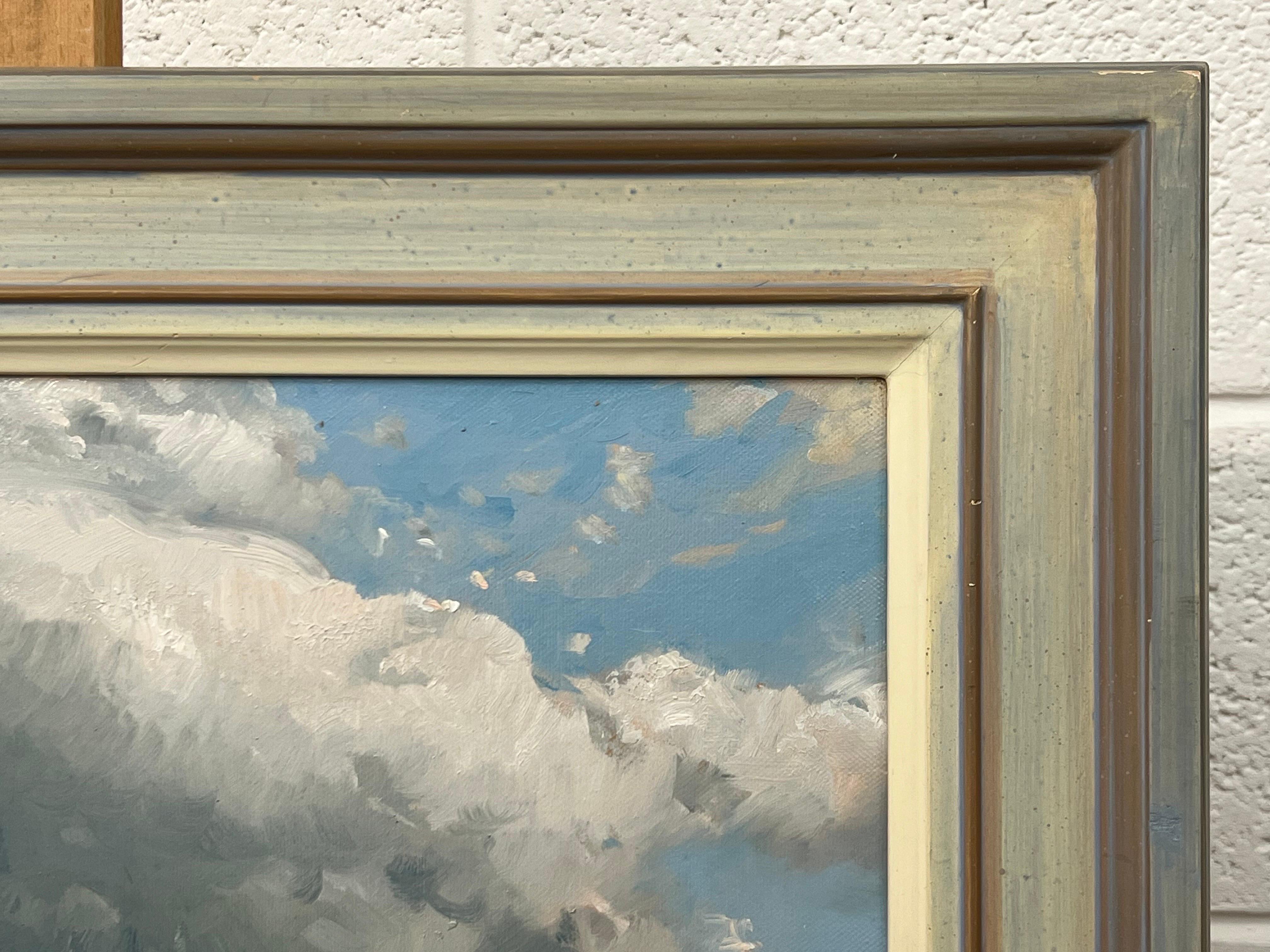 Mountains in the Clouds in Tuscany Italy by 20th Century Italian Artist For Sale 1