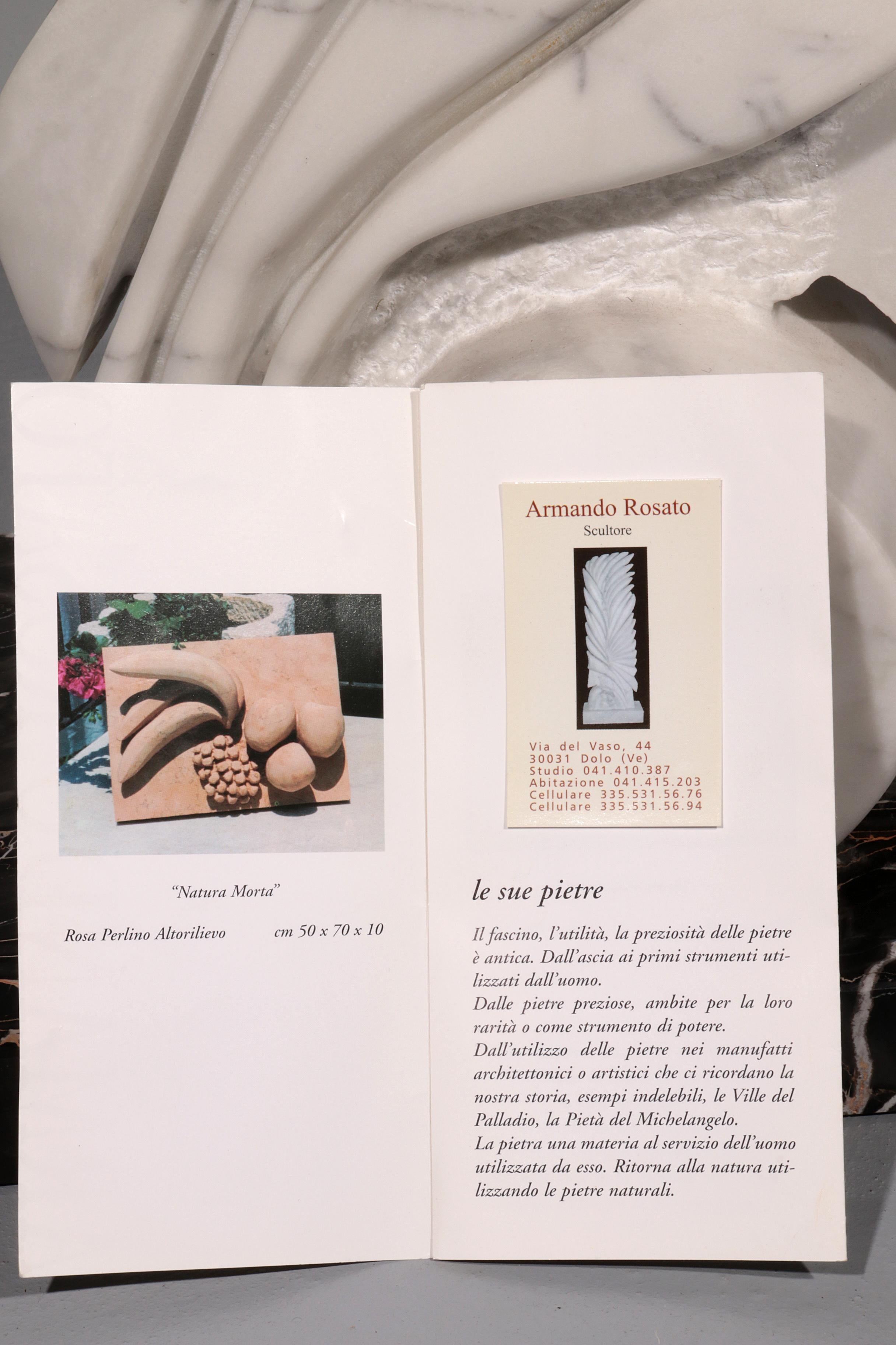 Il capolavoro in marmo di Carrara di Armando Rosato del 1977 in vendita 7