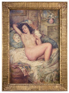 Reclining Nude in a Cozy Interior