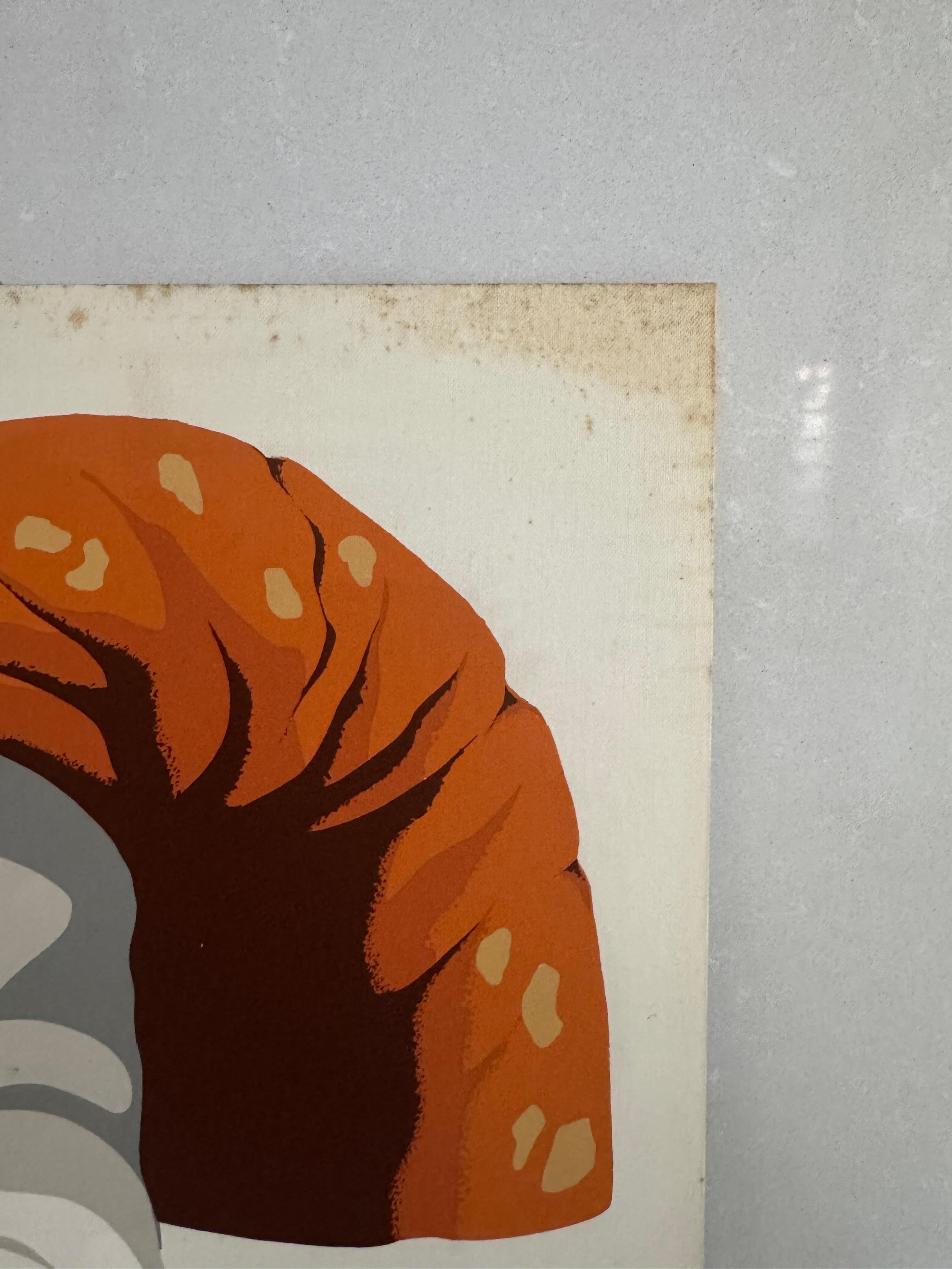 Armando Testa, Tobacco Dog, 7-Farben-Siebdruck, 1979 (Geformt) im Angebot