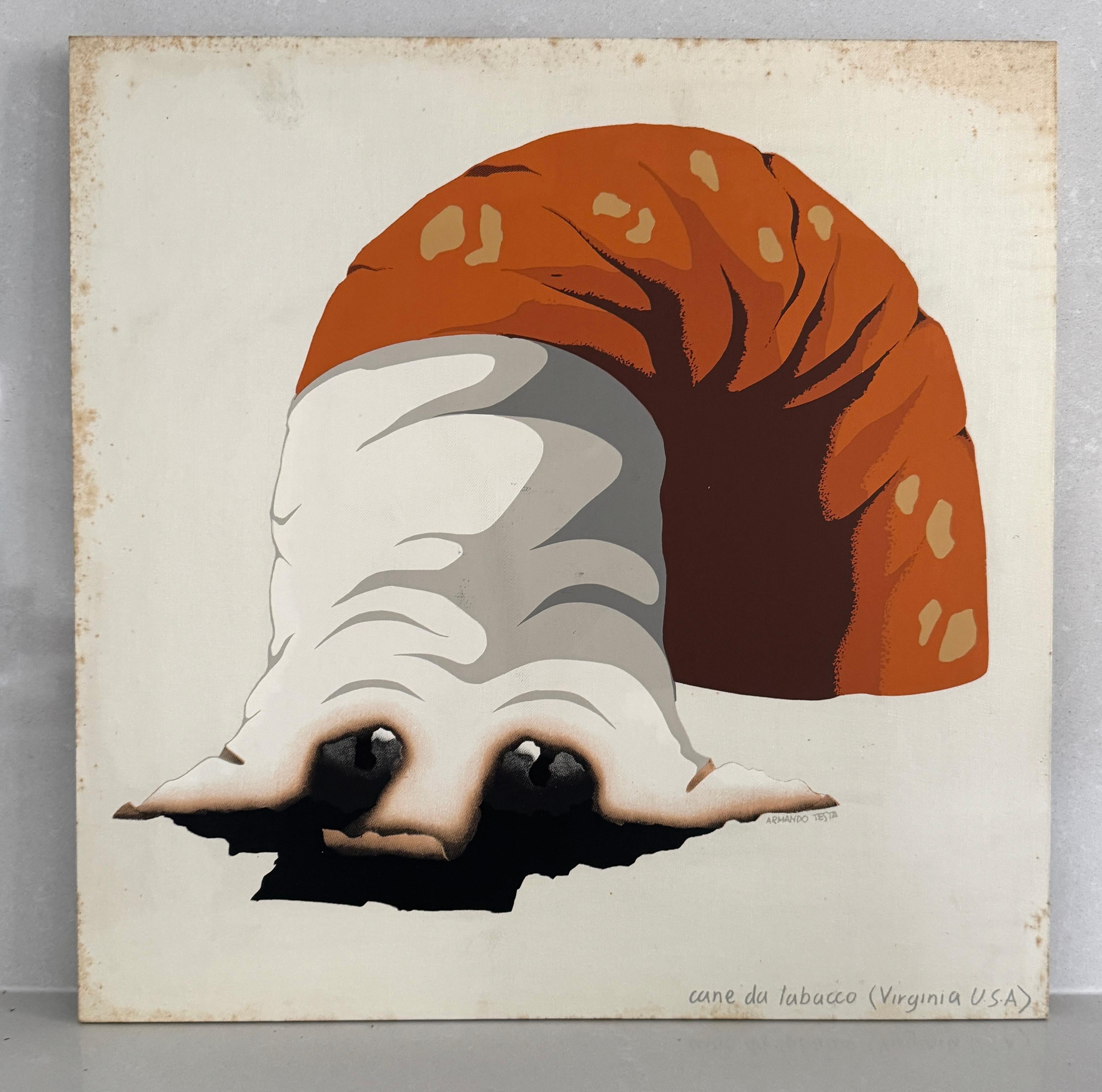 Armando Testa, Tobacco Dog, 7-Farben-Siebdruck, 1979 (Late 20th Century) im Angebot
