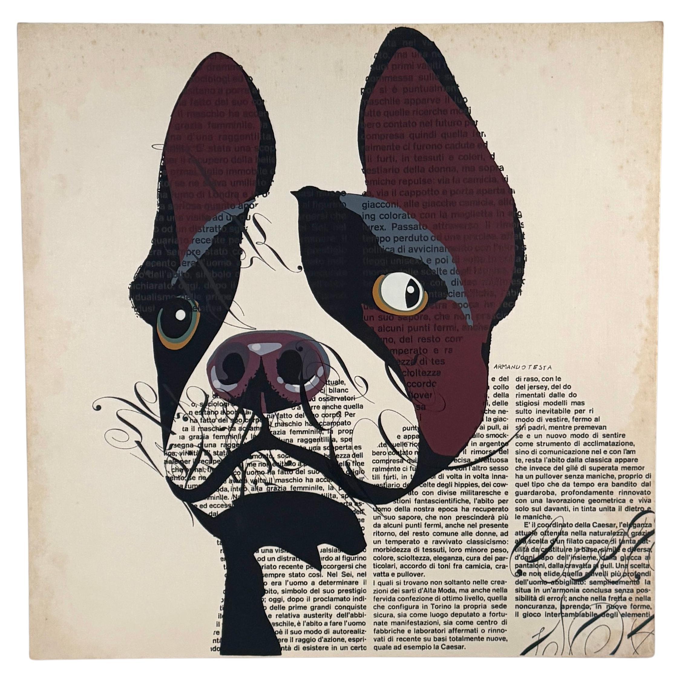 Armando Testa, Cane strabico, serigrafia a 12 colori, 1967, es. 400/500