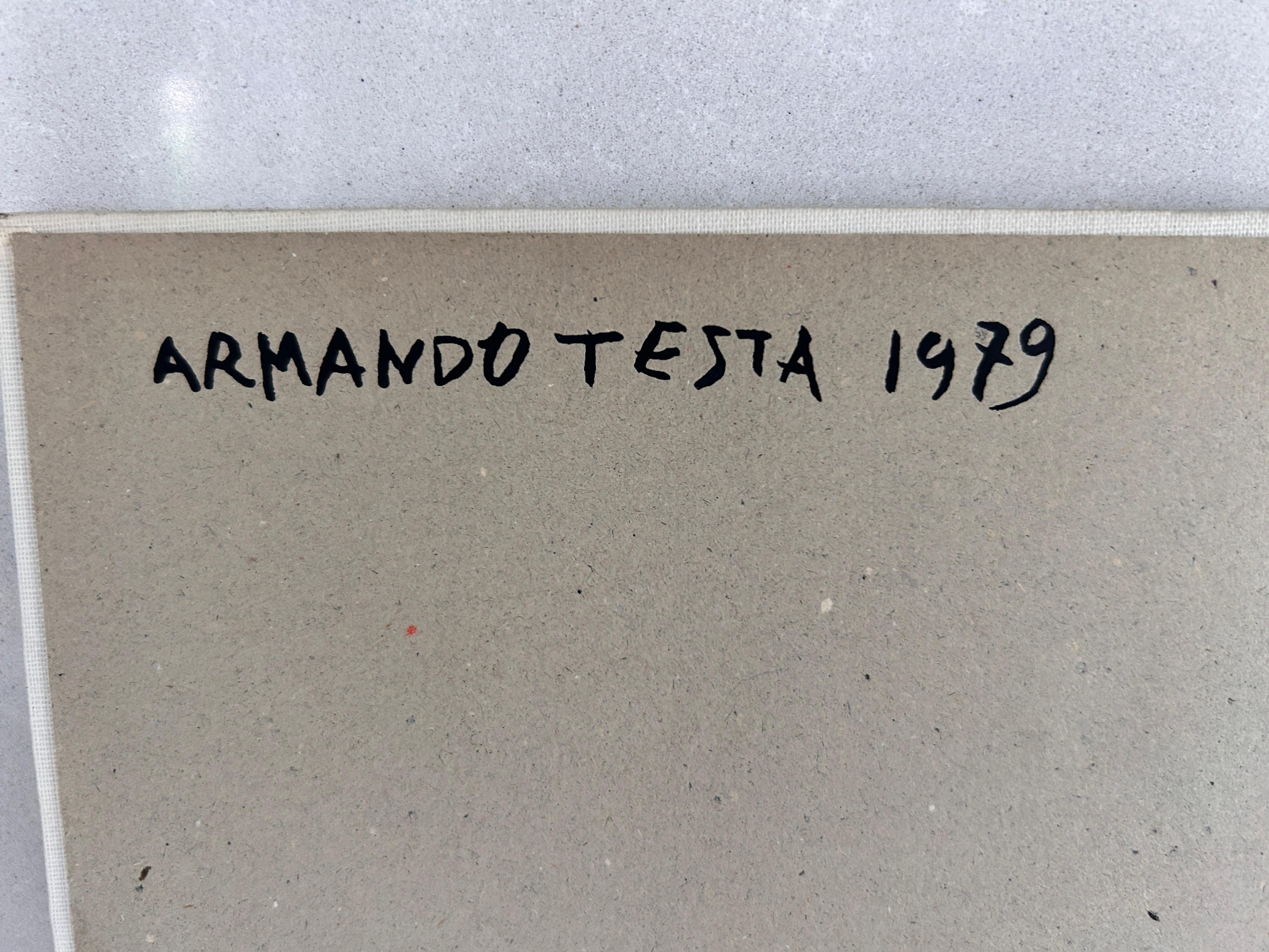 Armando Testa, „Ritratto di Ignoto“, Serigrafie, 1979 (Leinwand) im Angebot