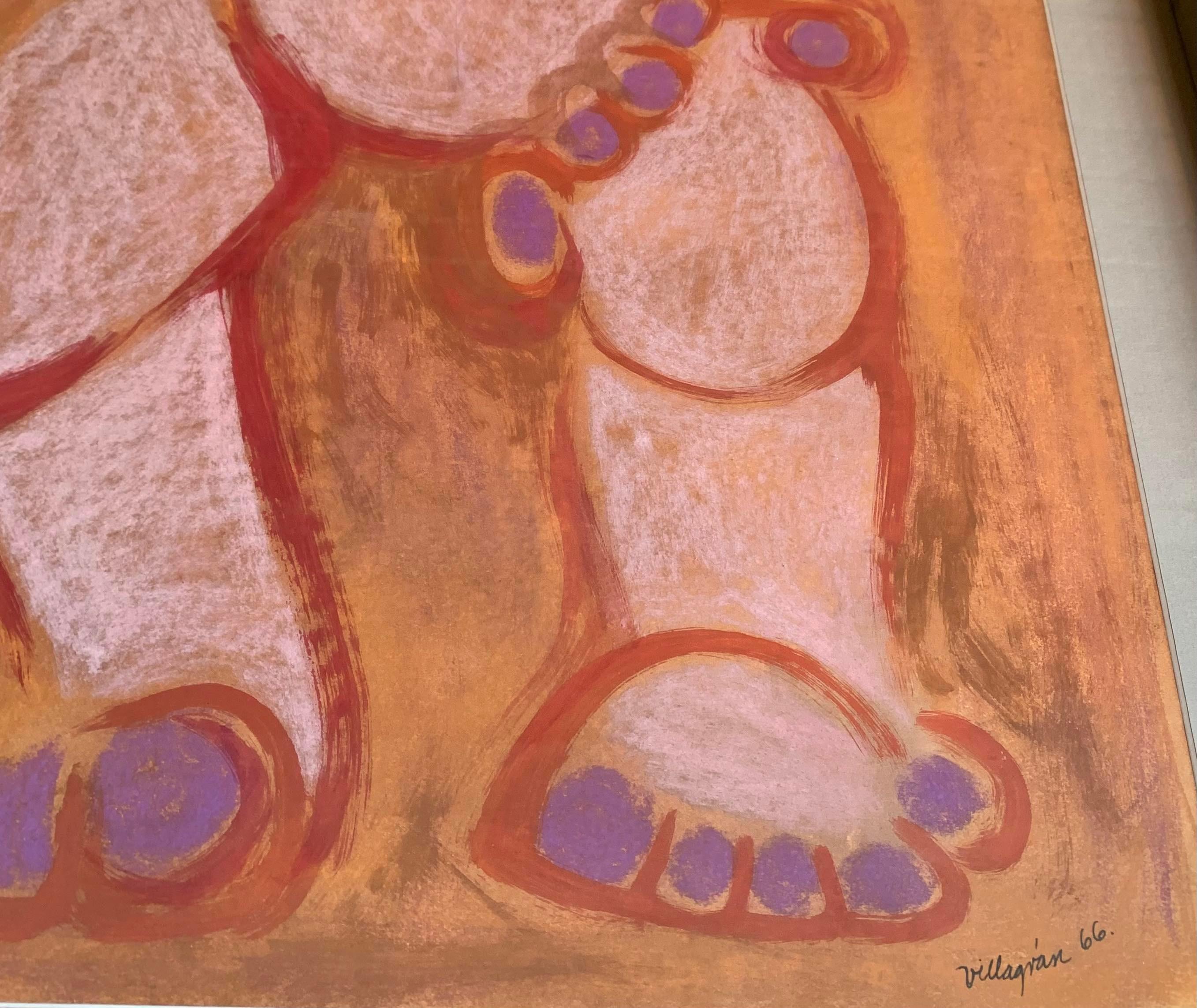 Peinture mexicaine sur papier surréaliste - Sin Titulo en vente 4