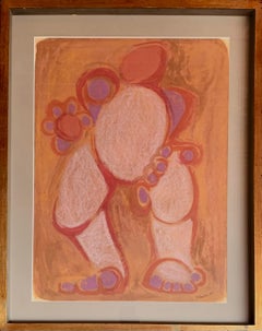 Peinture mexicaine sur papier surréaliste - Sin Titulo