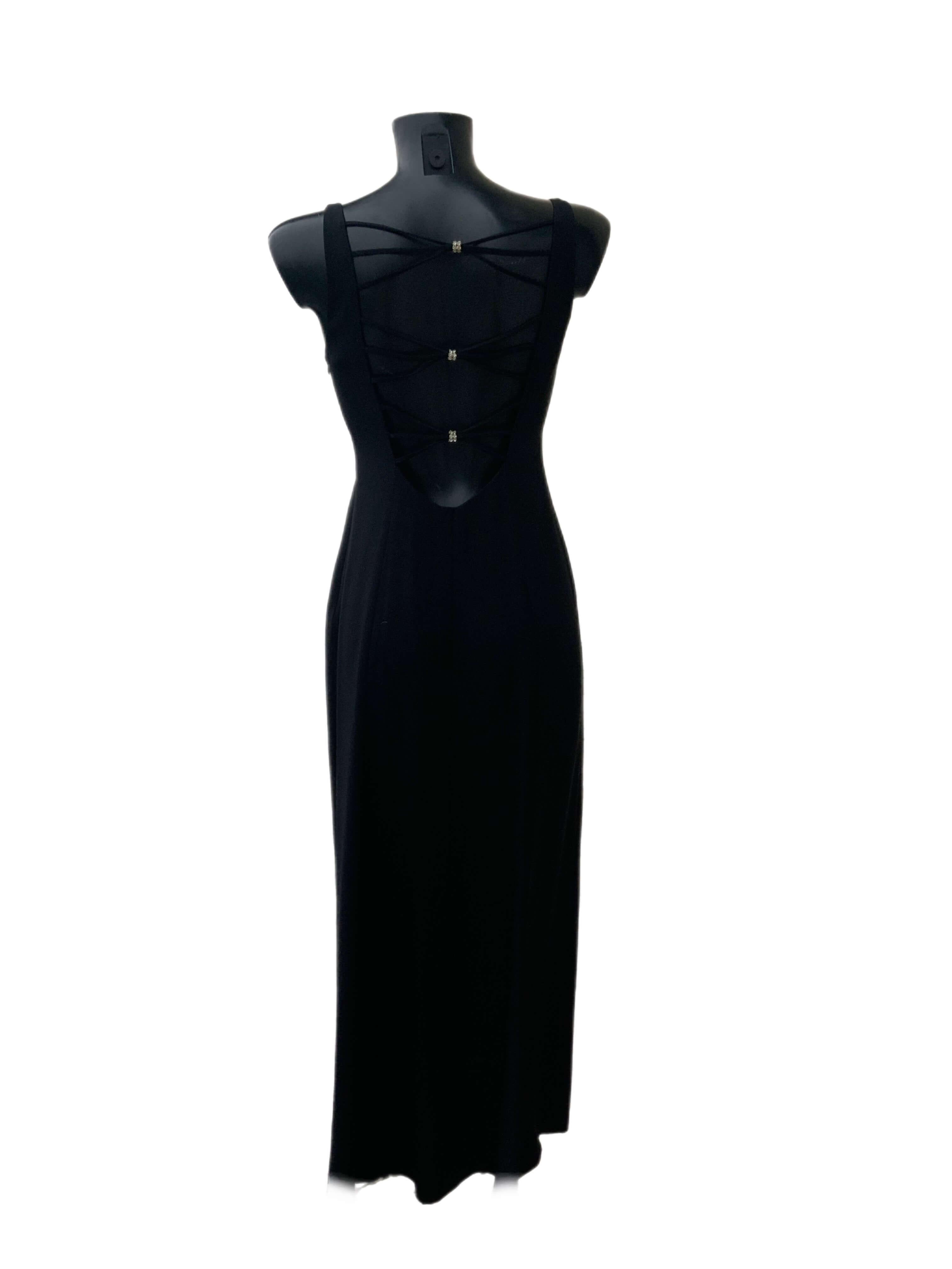 Armani 2000s dress, long with deep slit In Excellent Condition In Basaluzzo, IT