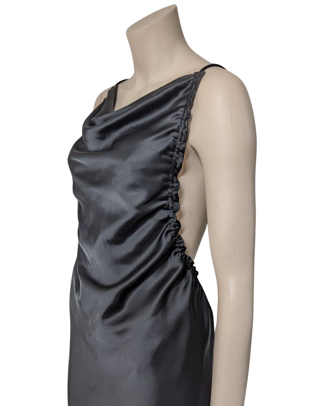 Armani Backless Satin Dress For Sale 7
