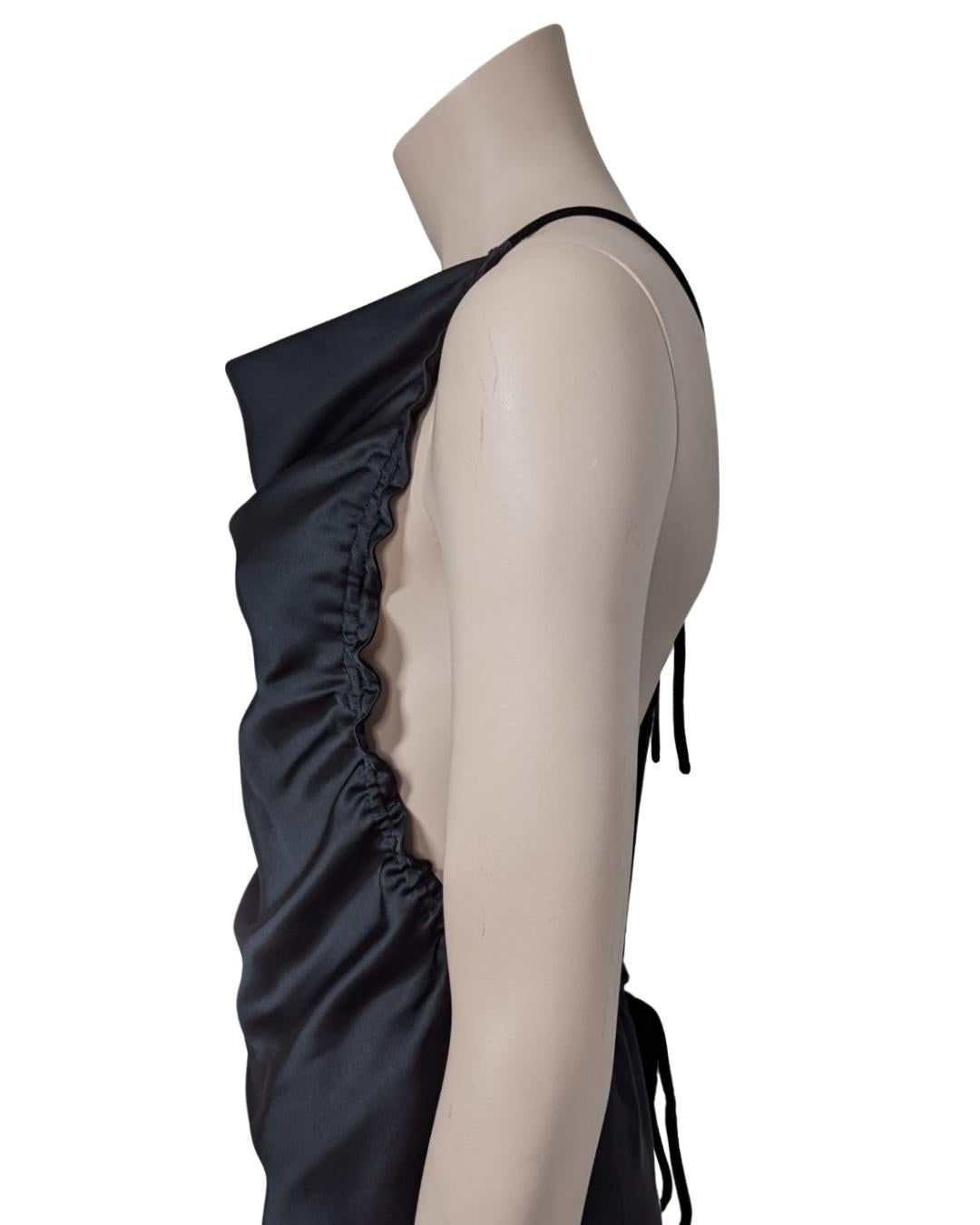 Armani Backless Satin Dress For Sale 1