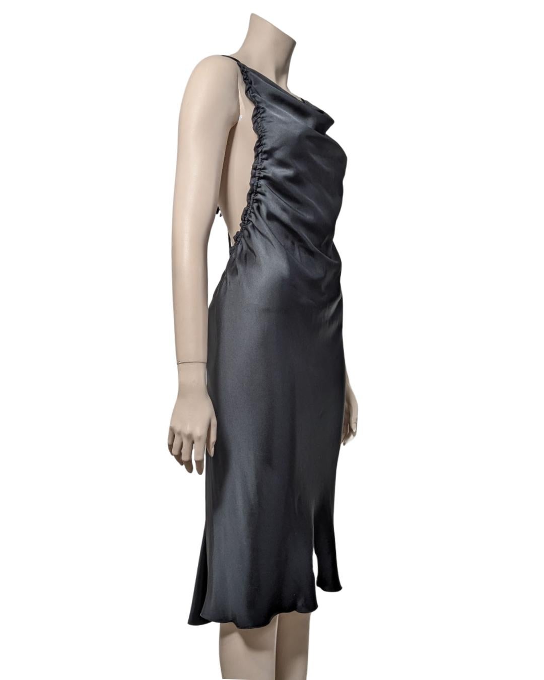 Armani Backless Satin Dress For Sale 3