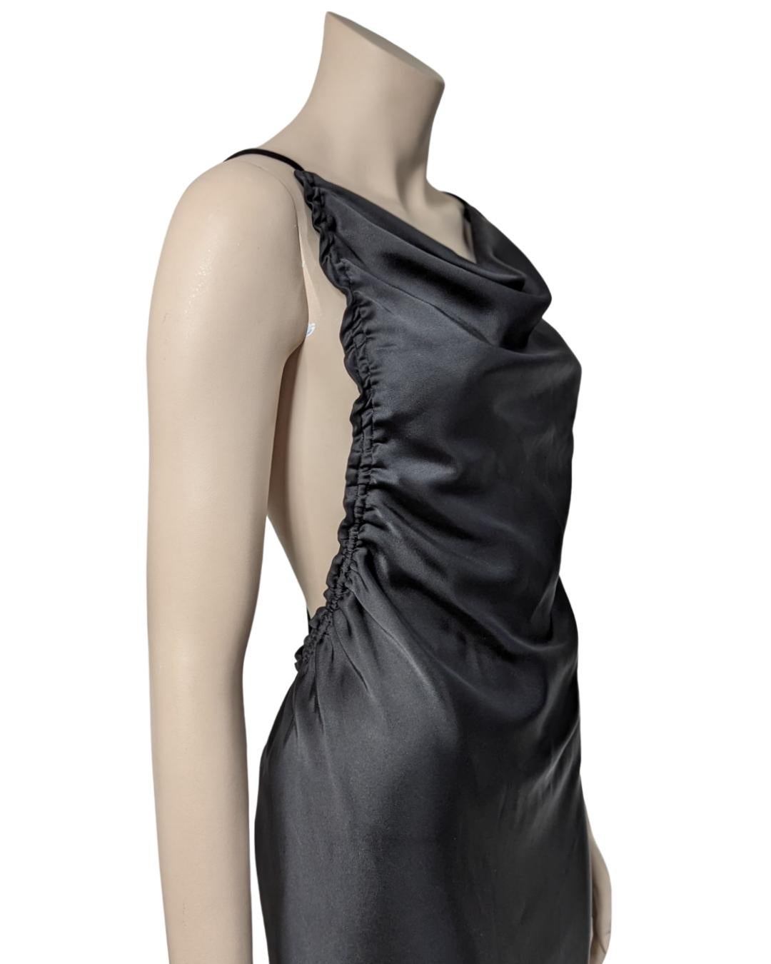 Armani Backless Satin Dress For Sale 5