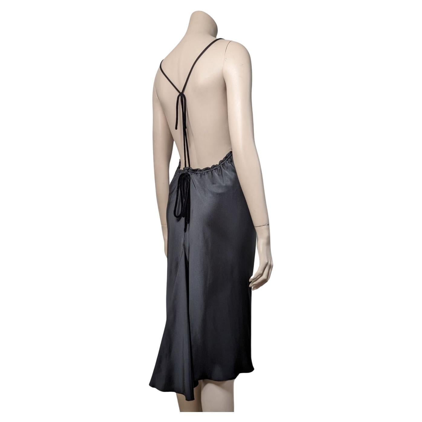 Armani Backless Satin Dress For Sale